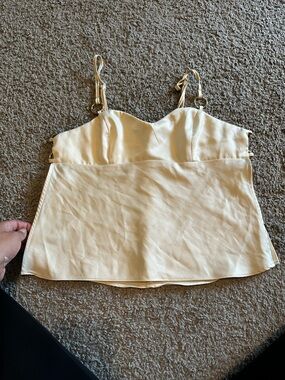 Silence + Noise Frannie Satin Flyaway Cami Size M